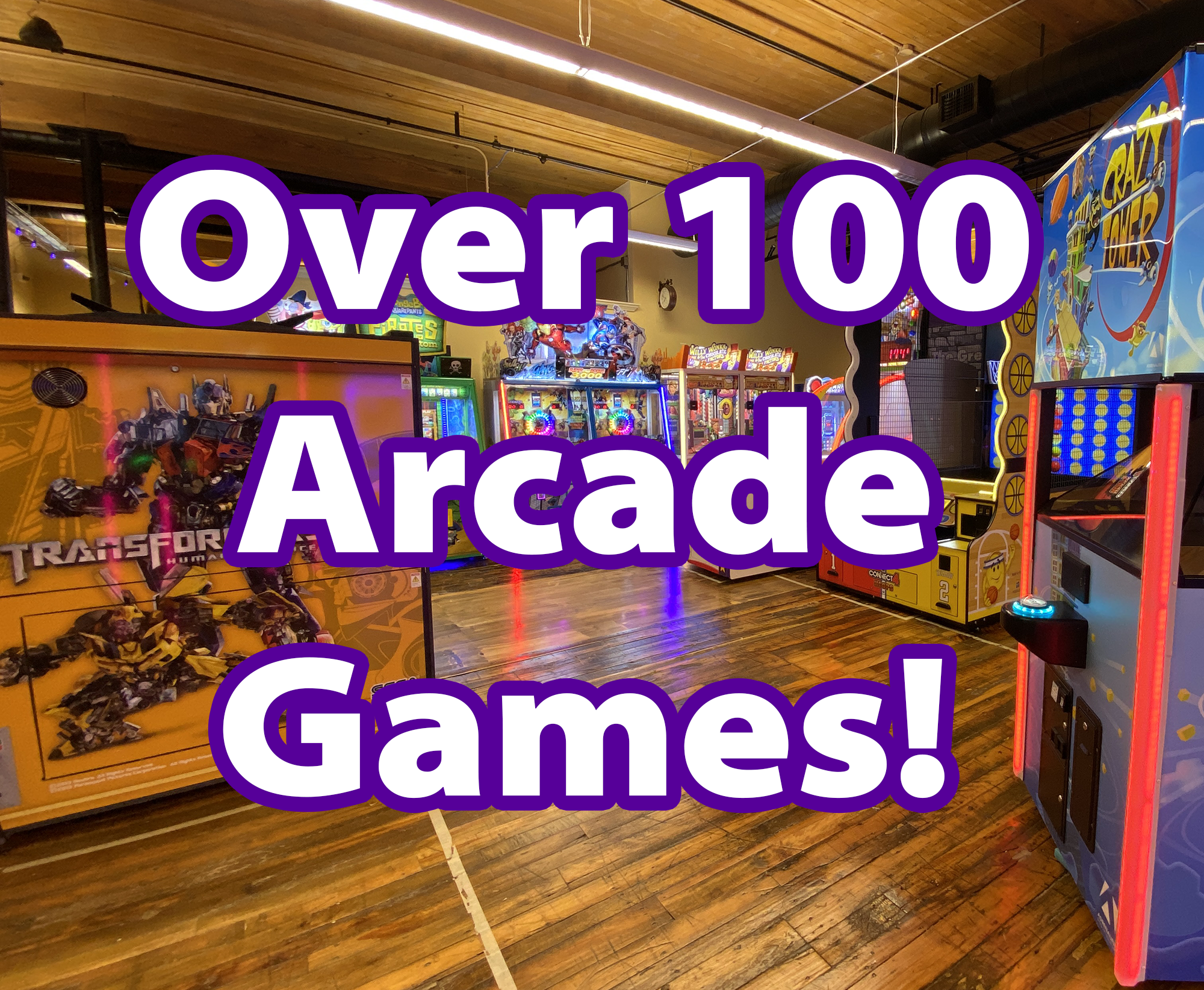 Over 100 arcade games
