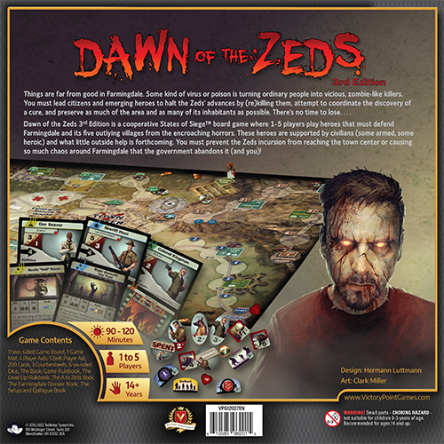 Dawn of the Zeds 3rd Edition board game