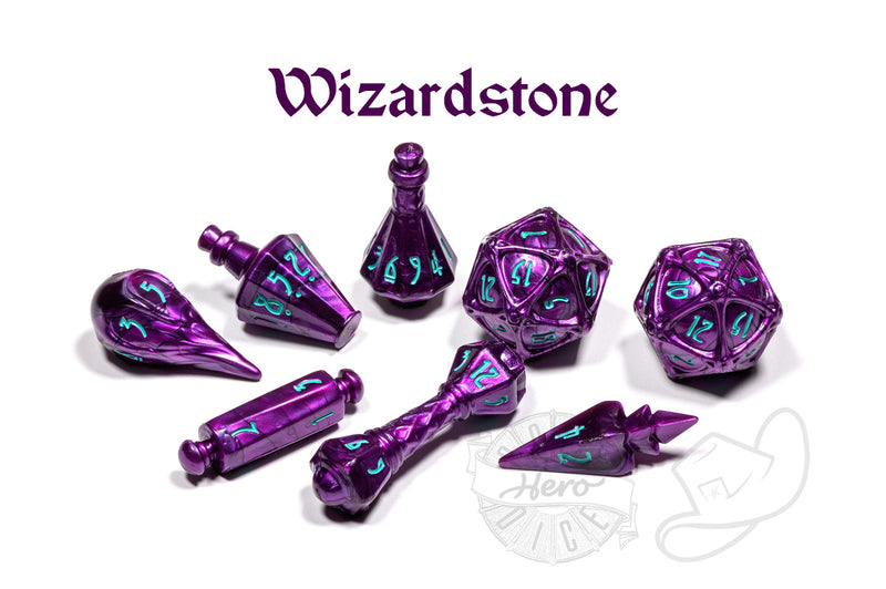 PolyHero Wizard 8 Dice roleplaying Set wizardstone