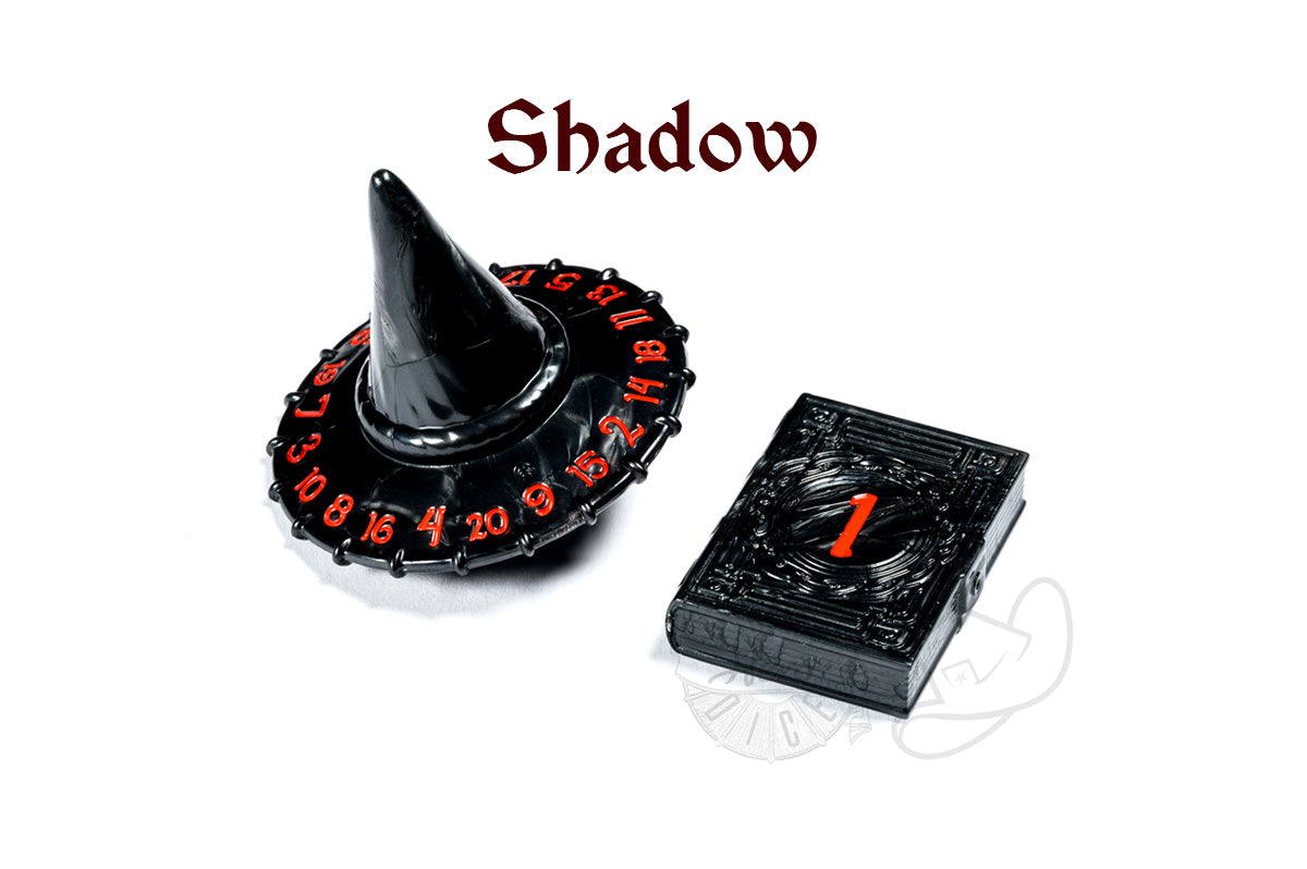 PolyHero Wizard d20 Wizard Hat and d2 Spellbook shadow
