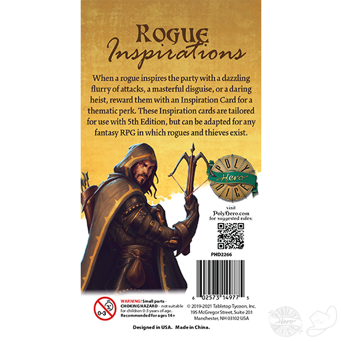 PolyHero rogue Inspiration roleplaying character Cards