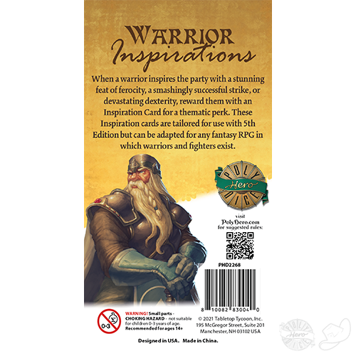 PolyHero warrior Inspiration roleplaying character Cards