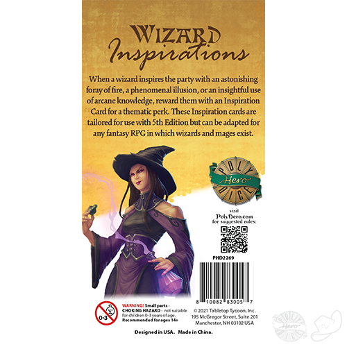 PolyHero wizard  Inspiration roleplaying character Cards