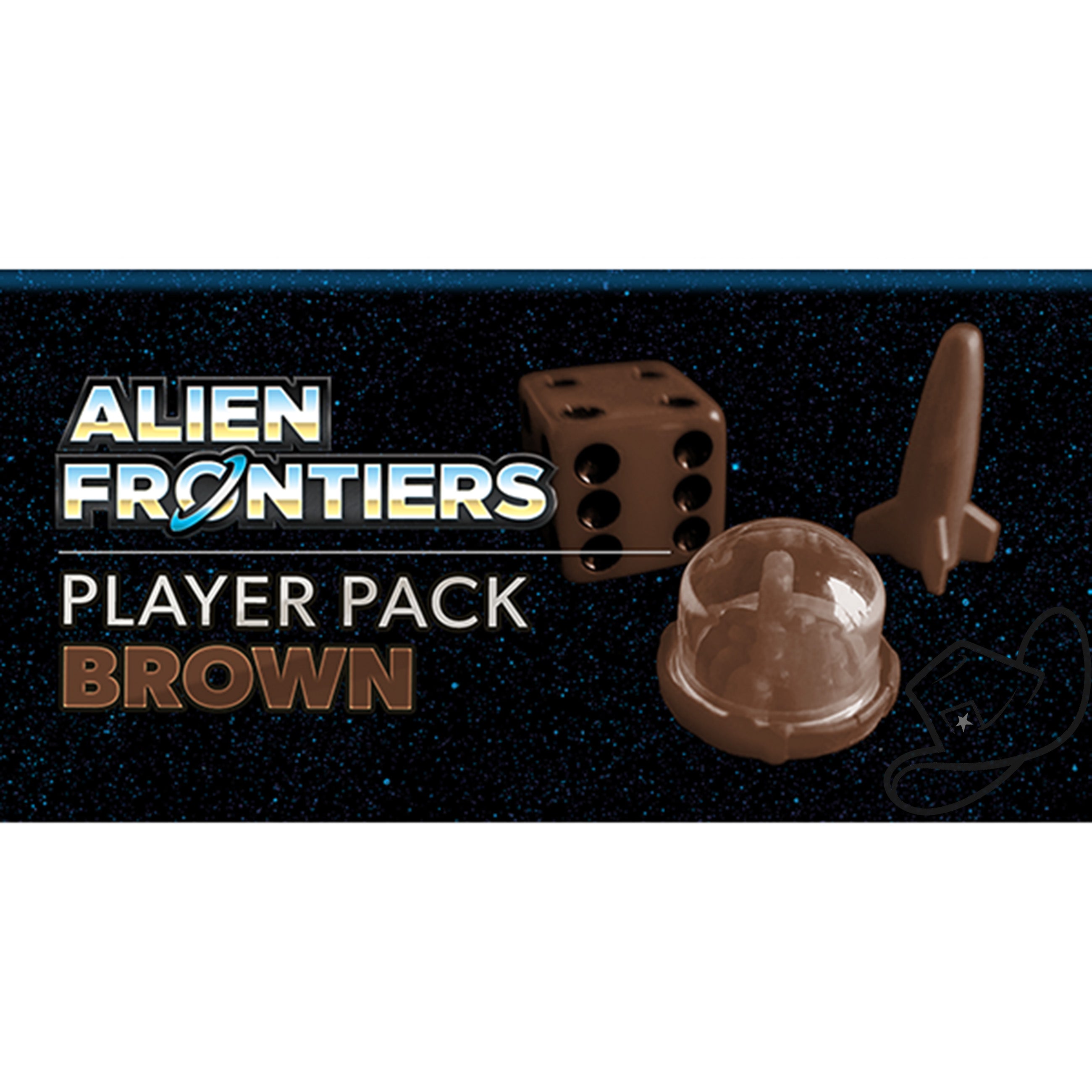 Alien frontiers players pack brown contains all the pieces needed to add a new player