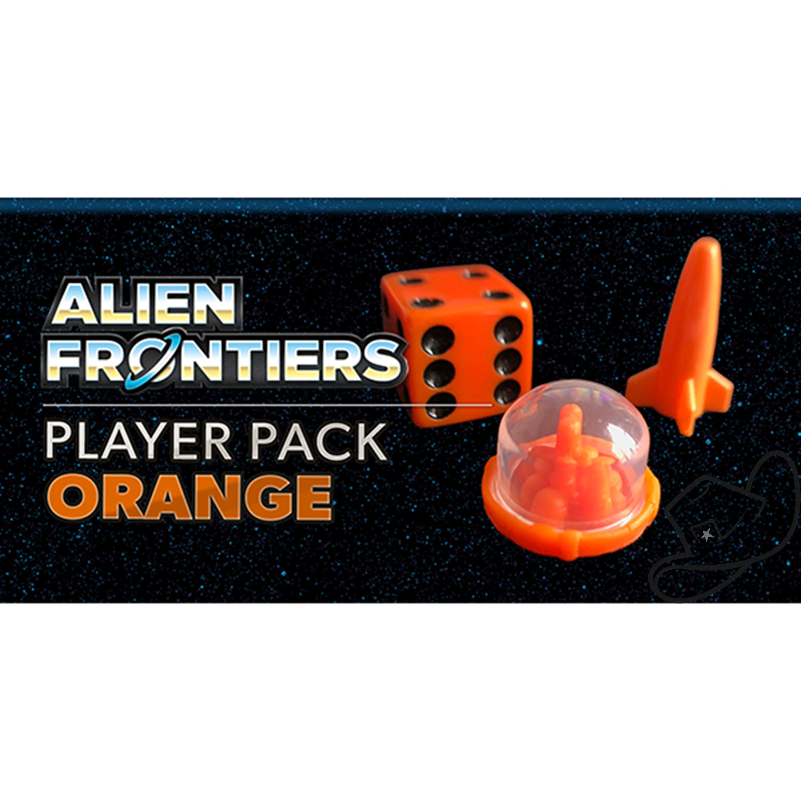 Alien frontiers players pack Orange contains all the pieces needed to add a new player