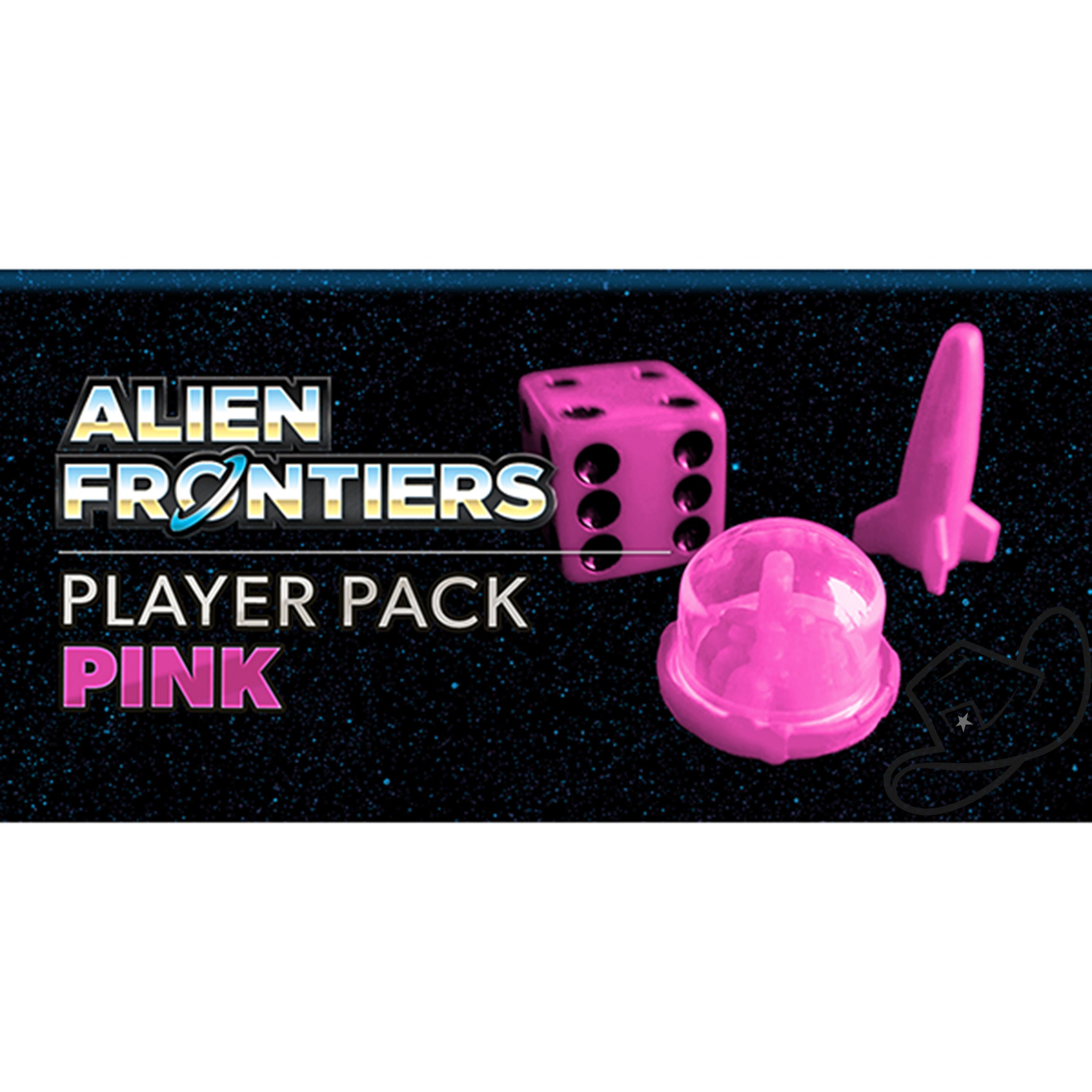 Alien frontiers players pack pink contains all the pieces needed to add a new player