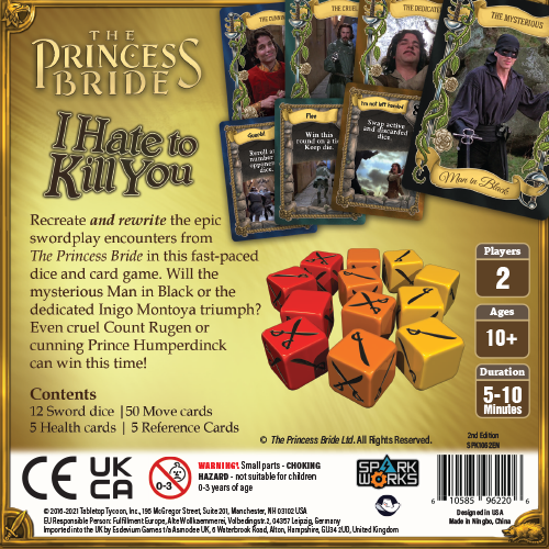 The Princess Bride I Hate to Kill You 2nd Edition card game